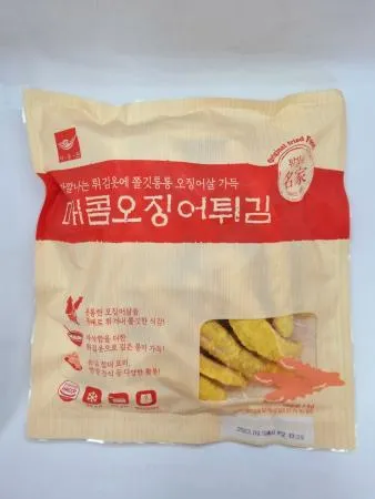 사옹원 매콤오징어튀김 1kg x 6개  분식 바삭한튀김 떡볶이와함께