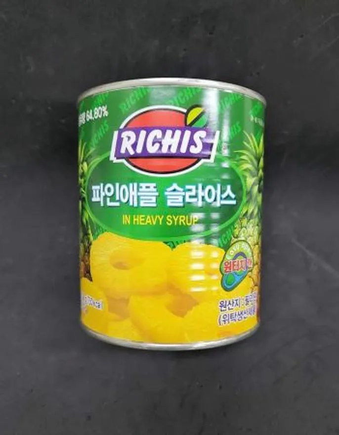 리치스 파인애플 슬라이스 원터치 836g 이미지
