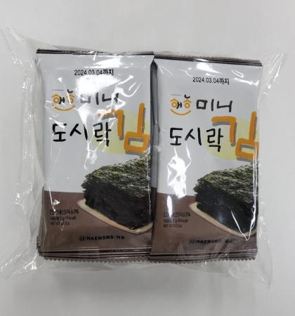 해농 미니도시락김 (2g x 10) x 24봉 이미지