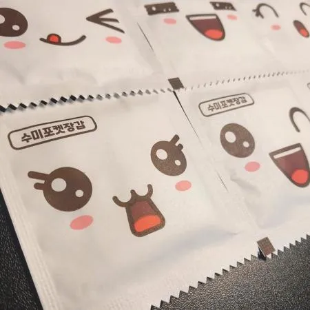 (6종믹스) 100팩 수미포켓장갑/개별포장위생장갑/포켓위생장갑/비닐장갑/일회용위생장갑 이미지