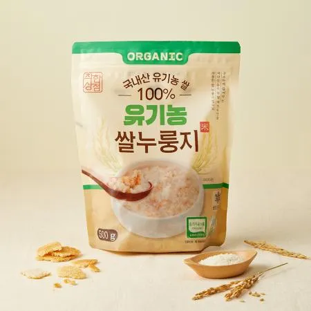 [착한상점] 국내산 유기농 쌀 100% 유기농쌀 누룽지 500g