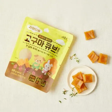 [자연다움] 칼슘이 들어간 고구마 큐브 말랭이 60g 20팩 이미지