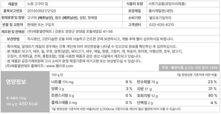 상품정보제공고시