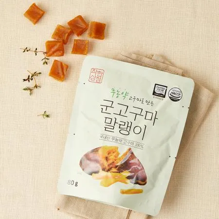 [착한상점] 무농약 고구마로 만든 군고구마 말랭이 80g 이미지