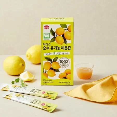 [이더스] 순수 유기농 레몬즙 280g (20g*14포)