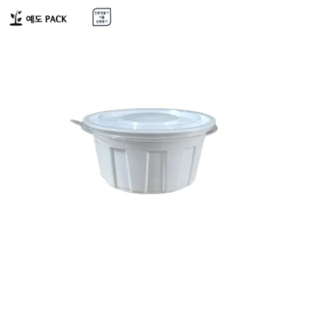고강도 125파이  반찬용기 죽용기 밥공기 공용뚜껑만 500개(몸통별도) 이미지