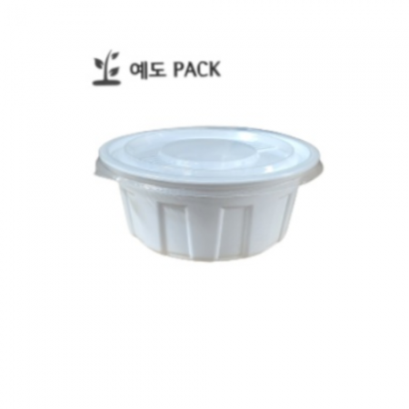 고강도 125파이  반찬용기 죽용기 밥공기 소 백색 500세트(몸통+뚜껑)