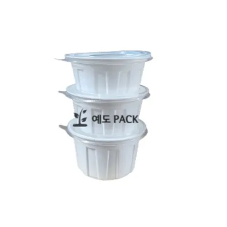 고강도 125파이  반찬용기 죽용기 밥공기 공용뚜껑만 500개(몸통별도) 이미지