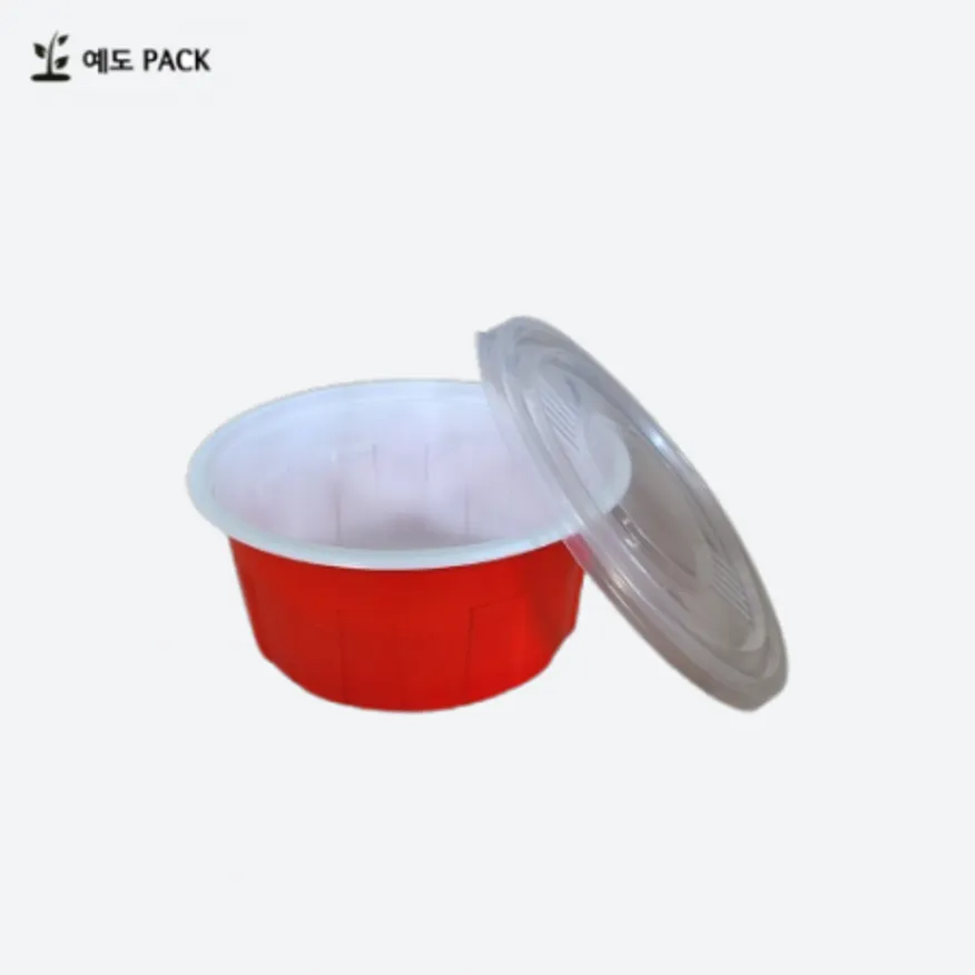 195파이 투톤 원형용기 소 미니탕 냉면용기 마라탕 200개/세트 이미지