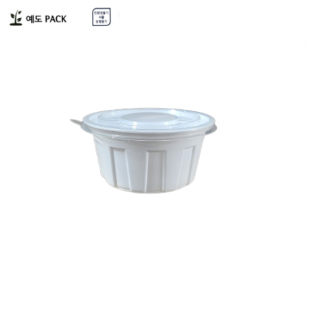 고강도 125파이 반찬용기 죽용기 밥공기 중 백색 500세트(몸통+뚜껑)