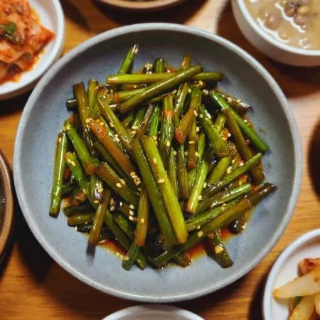 국내제조 바른먹거리 밑반찬 간장마늘쫑 4kg/아이스배송