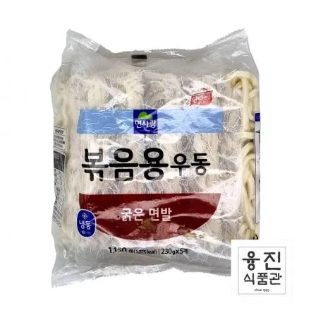 면사랑 볶음용 우동1box (1,150g×8봉)  / 볶음우동 데리야끼볶음 철판볶음 해물볶음 냉동우동사리 이미지