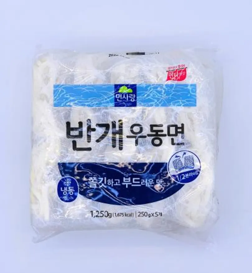 면사랑 반개우동면 쫄깃하고 부드러운 맛 1BOX(1.25kg×8개) / 냉동면 반개면 우동사리 이미지