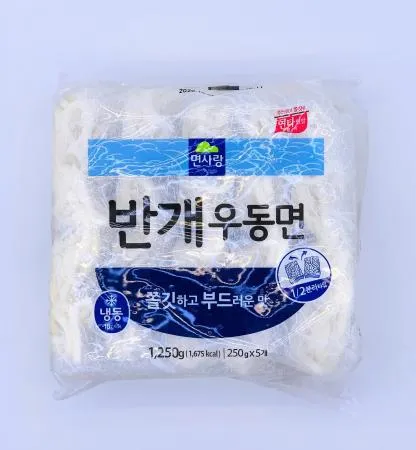 면사랑 반개우동면 쫄깃하고 부드러운 맛 1BOX(1.25kg×8개) / 냉동면 반개면 우동사리 이미지