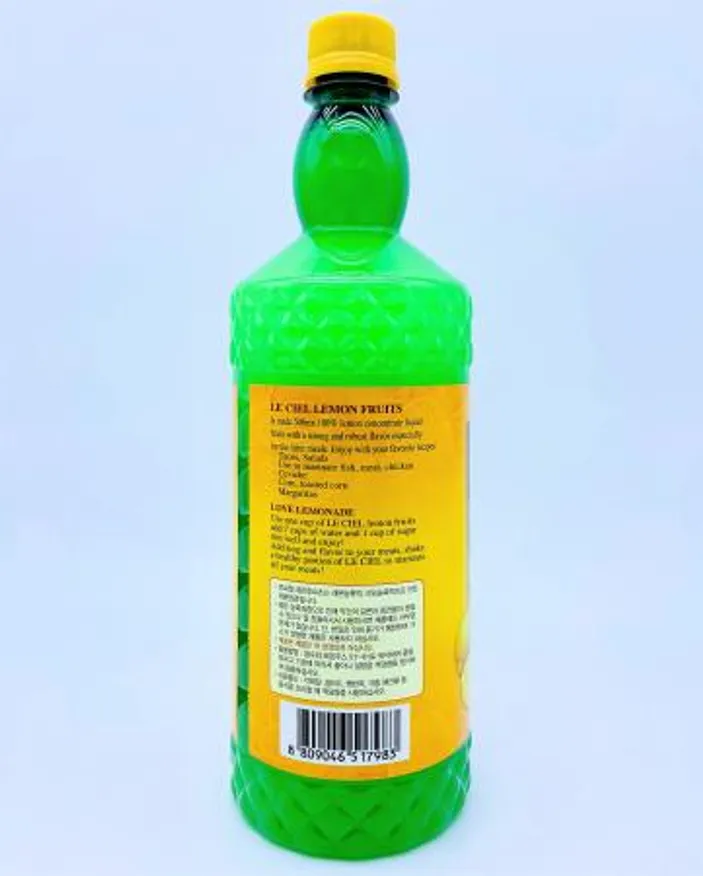 르씨엘 레몬 후르츠 946ml / 레몬농축액 레모네이드 레몬에이드 칵테일 베이킹 재료 이미지