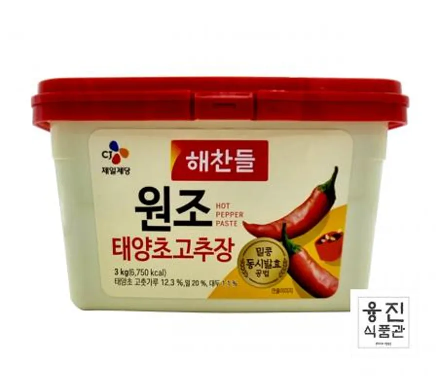 CJ제일제당 해찬들 원조 태양초고추장 3kg / 업소용 대용량 이미지