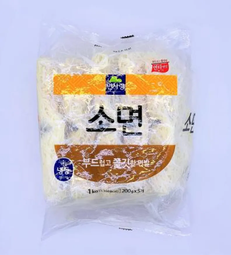 면사랑 냉동 소면 1BOX (1000g × 8개) / 냉동면 비빔국수 잔치국수 이미지