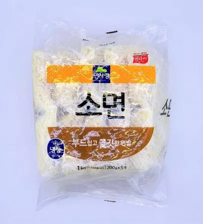면사랑 냉동 소면 1BOX (1000g × 8개)  / 냉동면 비빔국수 잔치국수 이미지