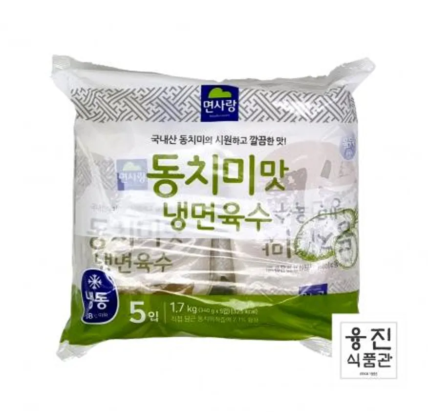 면사랑 동치미맛 냉면육수 5입 1BOX 1,700g(340gx5)×6개 / 비빔냉면 물냉면 이미지