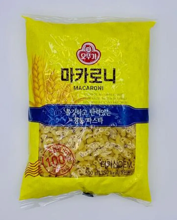 오뚜기 마카로니 500g x 5개 / 샐러드 맥앤치즈 콘샐러드 이탈리안 파스타 듀럼밀 세몰리나 이미지