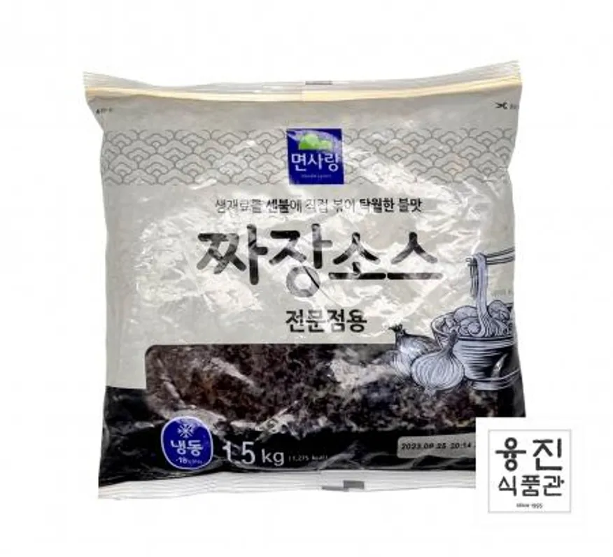 면사랑 짜장소스 전문점용1BOX (1.5kg×8개) / 중화풍 소스 불맛 중국집 짜장면 업소용 대용량 이미지
