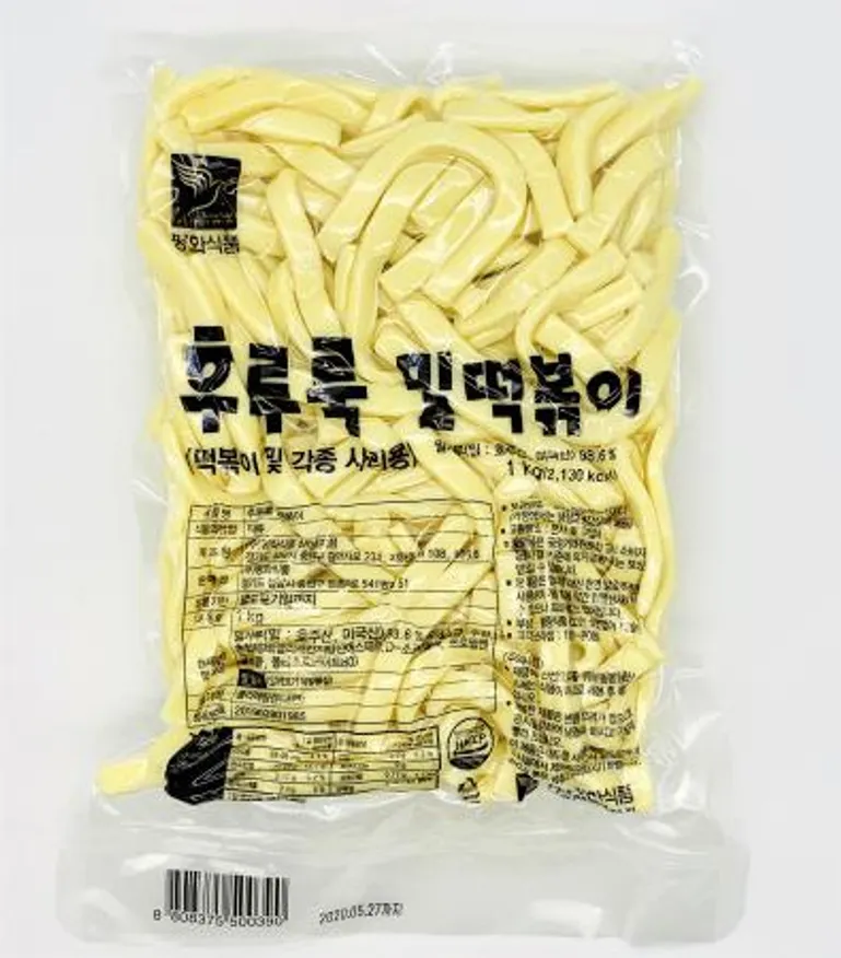 평화 후루룩 밀떡볶이 1kg(납작면) × 5개 / 누들 떡볶이 밀떡 떡 면 사리 업소용 대용량 이미지