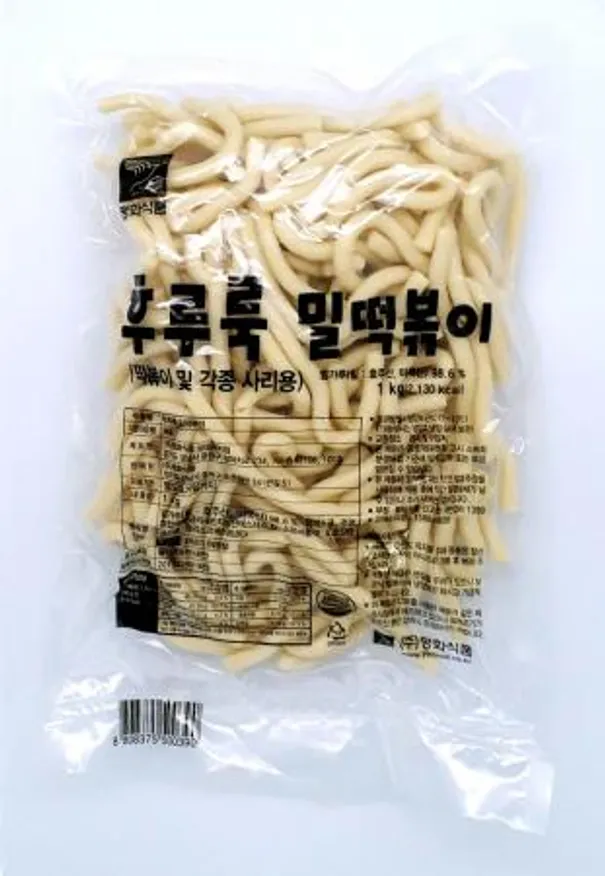평화 후루룩 밀떡볶이 1kg(둥근면)×5개 / 누들 떡볶이 밀떡 떡 면 사리 업소용 대용량 이미지