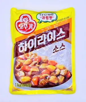 오뚜기 하이라이스 소스 분말 1kg x 3ea / 오믈렛 찹스테이크 대용량 업소용 50인분 과립형