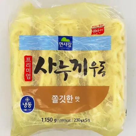 면사랑 프리미엄 사누끼우동 쫄깃한 맛 1BOX (1150g x 8개)  / 냉동면 우동사리 이미지