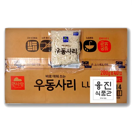 면사랑 우동사리1BOX (200gX40ea)/사리면 전골 우동면 이미지