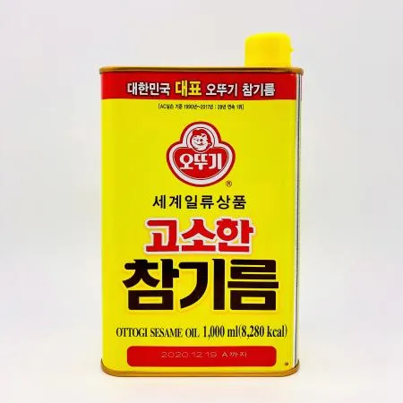 오뚜기 고소한 참기름 1,000ml 1L / 식자재 대용량 참기름