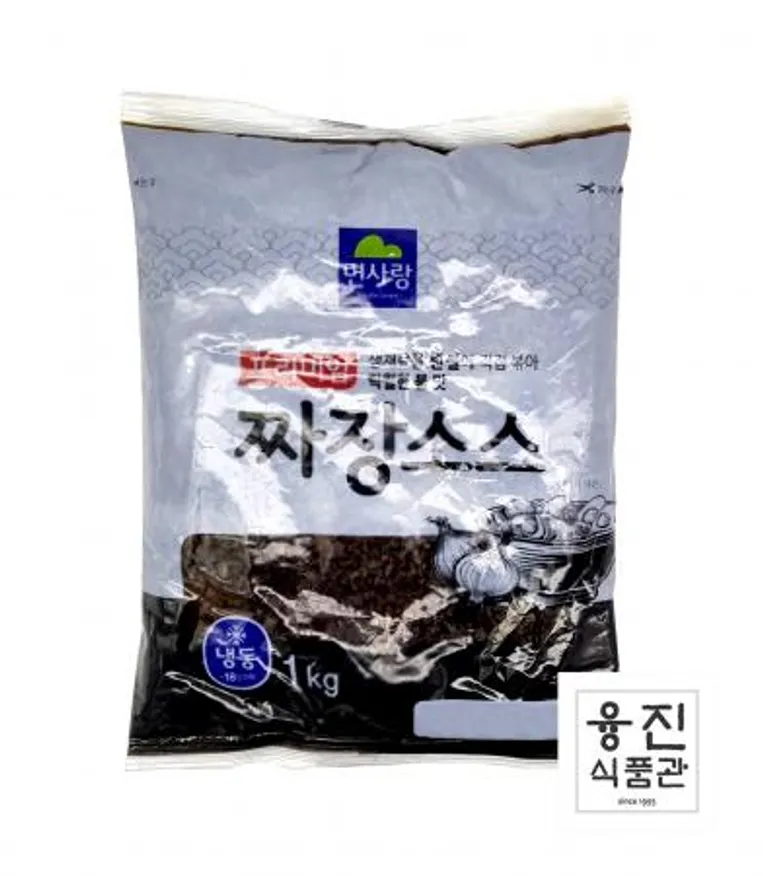 면사랑 프리미엄 짜장소스1BOX (1kg×12개) / 고급 중화풍 소스 불맛 중국집 짜장면 이미지