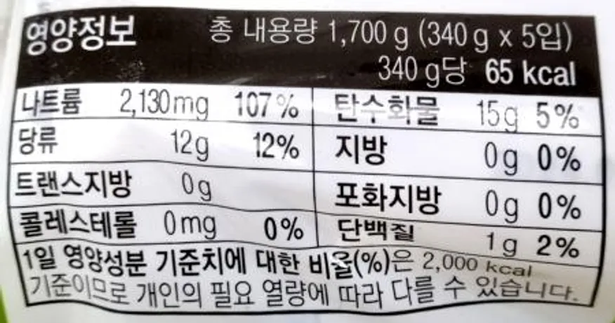 면사랑 동치미맛 냉면육수 5입 1BOX 1,700g(340gx5)×6개 / 비빔냉면 물냉면 이미지