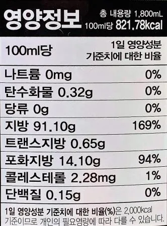 진솔 참 맛있는 기름 골드 GOLD 1.8L / 식자재 대용량 향미유 맛기름 이미지