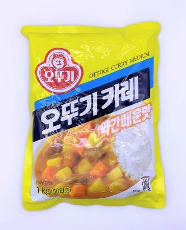 오뚜기 카레 분말 약간매운맛 1kg x 2ea / 카레가루 카레라이스 대용량 업소용 50인분 과립형