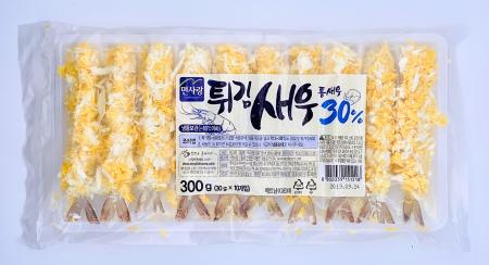 면사랑 튀김 새우 30% 300g (30g×10개)  / 빵가루새우 통새우 냉동새우 튀김용 이미지