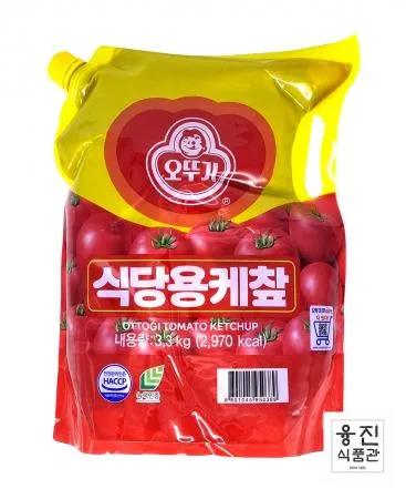오뚜기 식당용 케챂 3.3kg x 3개 (스파우드팩) / 업소용 식당용 단체급식용 스파우드팩