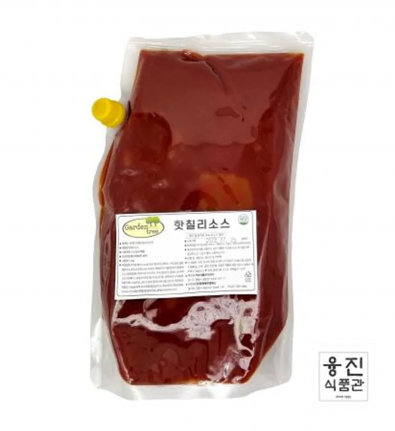 가나식품 핫 칠리 소스 2.5kg x 2ea / 쌀국수 소스 매운맛 업소용 대용량 파우치팩 이미지
