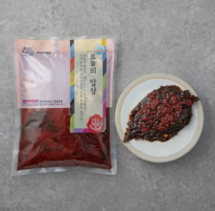 HACCP 국내생산 밑반찬 양념깻잎 무침 1KG 이미지
