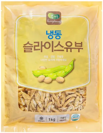 콩다움 냉동 슬라이스 유부, 1kg, 1pk 이미지