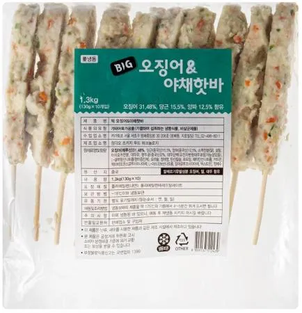 빅오징어&야채핫바130g*10ea 이미지