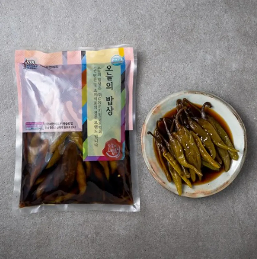 HACCP 국내생산 밑반찬 간장 고추절임 1KG 이미지