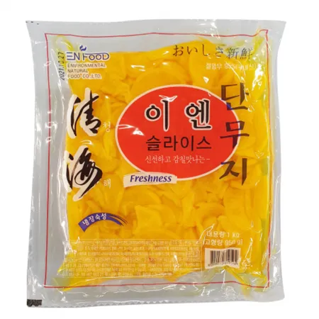 이엔푸드 슬라이스 단무지 1kg 이미지
