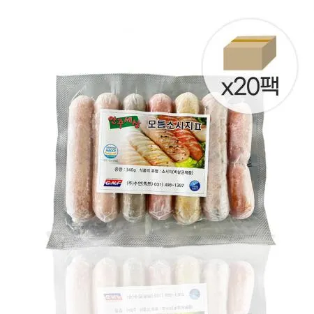 안주세상 모듬 소시지 6종 6.8kg (340gX20개) 냉동 소세지