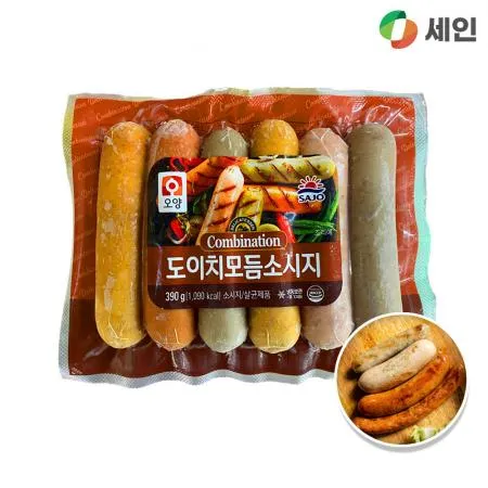 사조오양 도이치 모듬 소시지 390g 냉동 6종 소세지