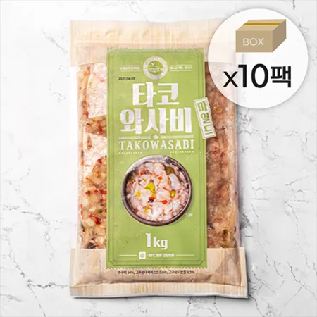 고래미 타코와사비 마일드 1박스10kg(1kgx10팩)