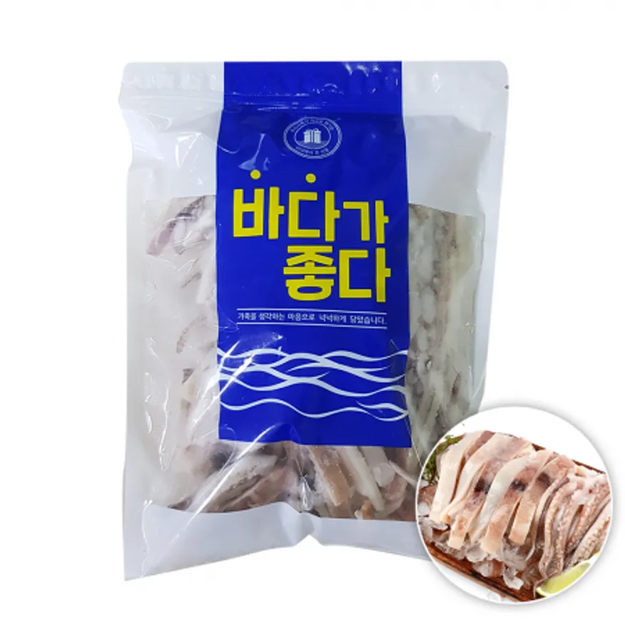 국내산 손질 오징어 1kg 냉동 오징어채 슬라이스 절단 볶음용 이미지