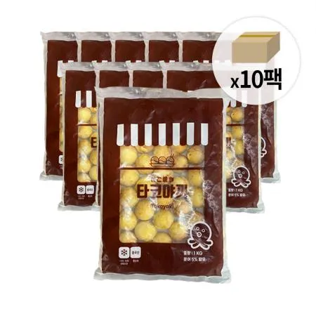 타코야끼 문어볼 10kg(1kg*10ea) 한팩당 50알 냉동 문어빵