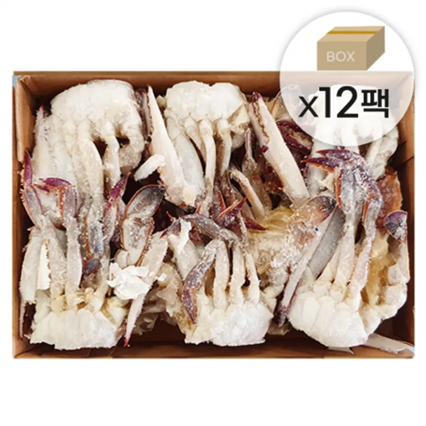냉동 절단꽃게 2L 5.4kg(450gx12팩) 한팩당 11조각내외 손질꽃게 이미지