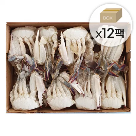 냉동 절단꽃게 L 5.4kg(450gx12팩) 한팩당 15조각내외 손질꽃게